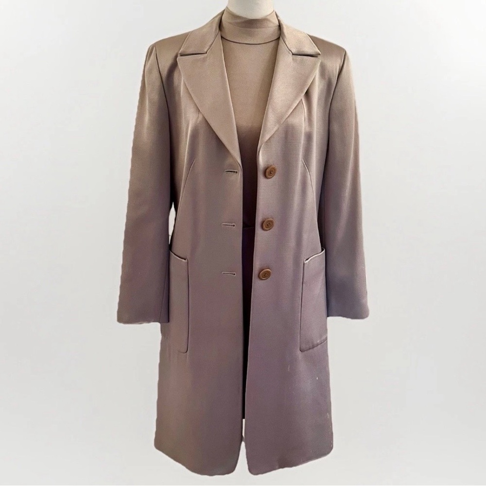 Vtg DKNY Lilac 3 Piece Shiny Skirt Suit Sizes 4 & 6